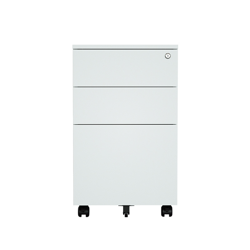 Metal File Cabinet with 3 Drawer Steel Movable Cabinet Mobile Pedestal for office school