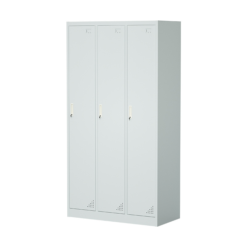 Office Cloth Locker Stainless Steel Locker 3 Door Storage Cabinet Locker For gym school staff employee