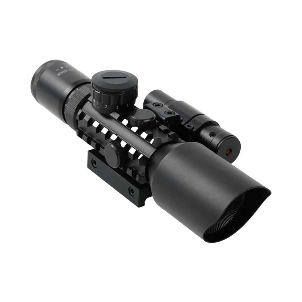 M9 3-10x42EG Hunting Scope Compact Tactical Sight Long Range Green Dot laser Sight Scope With Red Laser