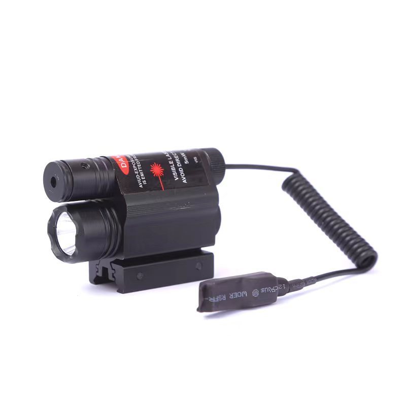 Tactical optical sight T6 Red  Laser LED flashlight integrated sight scope  tactical laser combo flashlight