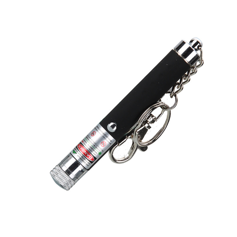 Hot selling portable red  green laser pointer with keychain clip