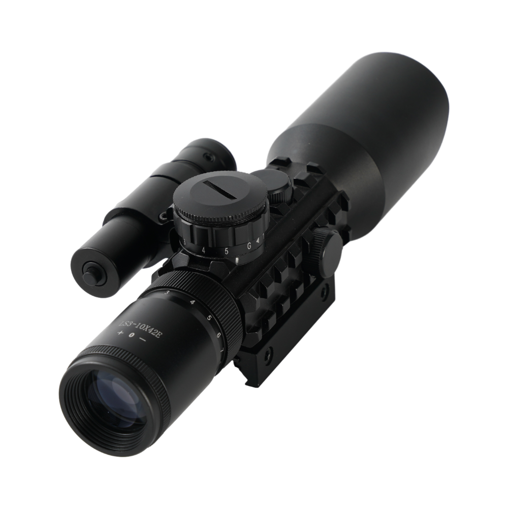 M9 3-10x42EG Hunting Scope Compact Tactical Sight Long Range Green Dot laser Sight Scope With Red Laser