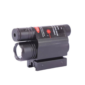 Tactical optical sight T6 Red  Laser LED flashlight integrated sight scope  tactical laser combo flashlight