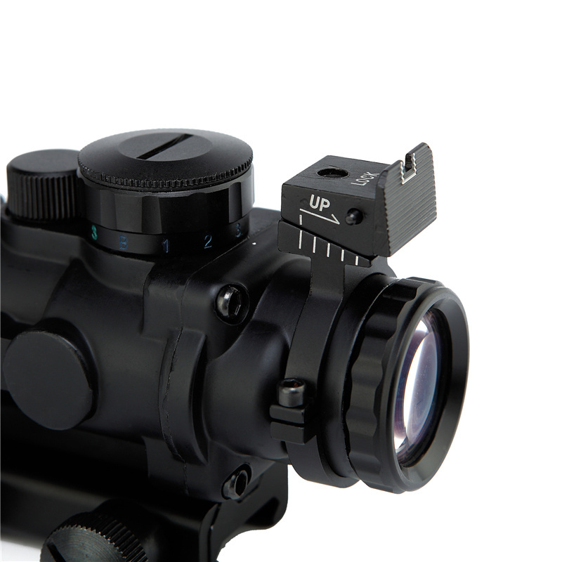 Hunting best scope 4x32 Prism fiber optic sights Red Green Blue Triple Illuminated Tactical Optical Sight