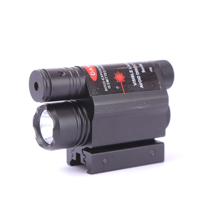 High Power T6 Red  Dot  Sight Hard light LED Flashlight  tactical laser combo flashlight