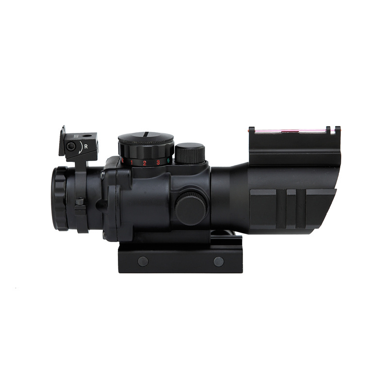 Hunting best scope 4x32 Prism fiber optic sights Red Green Blue Triple Illuminated Tactical Optical Sight