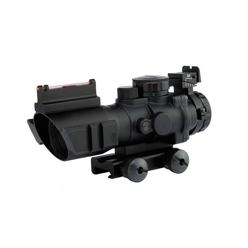 Hunting best scope 4x32 Prism fiber optic sights Red Green Blue Triple Illuminated Tactical Optical Sight