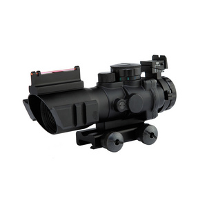 Hunting best scope 4x32 Prism fiber optic sights Red Green Blue Triple Illuminated Tactical Optical Sight