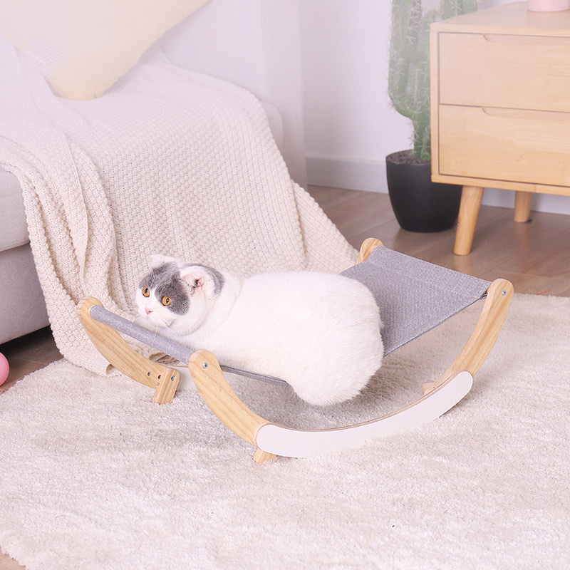 Cat Rest Sleeping Bed Cat Hammock Swing Chair Cosy Pet Elevated Bed for Indoor Cats