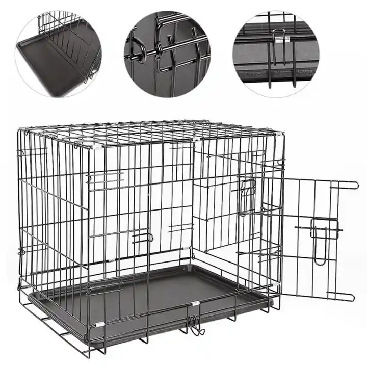 Pet Products Manufacturer Direct Sale High Quality Folding Pet Dog Crate Cages Metal Collapsible Dog Crate Kennel For Sale