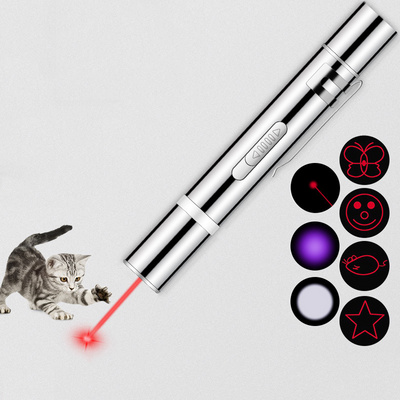 USB Rechargeable LED Laser Pointer Toys Cat Dog Teaser Wand Toy Interactive Catch Chaser Exercise Toy