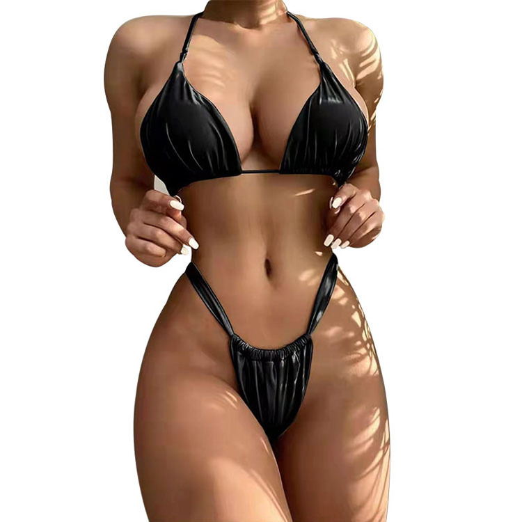 Fashion Show Hot Girl In Beach String Swimwear Transparent Indian Sexi Swimsuit Open Bikini Set