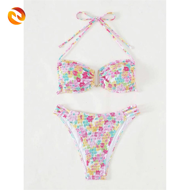 Customize Swimwear Performance Smocked Bayanlar Seksi Olgun Bikini Beachwear Moda Gosterisi Mayo Sexy Crotchless Bikinis