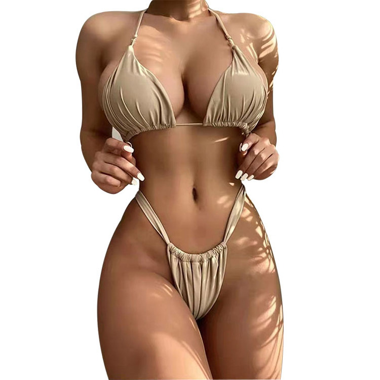 Fashion Show Hot Girl In Beach String Swimwear Transparent Indian Sexi Swimsuit Open Bikini Set