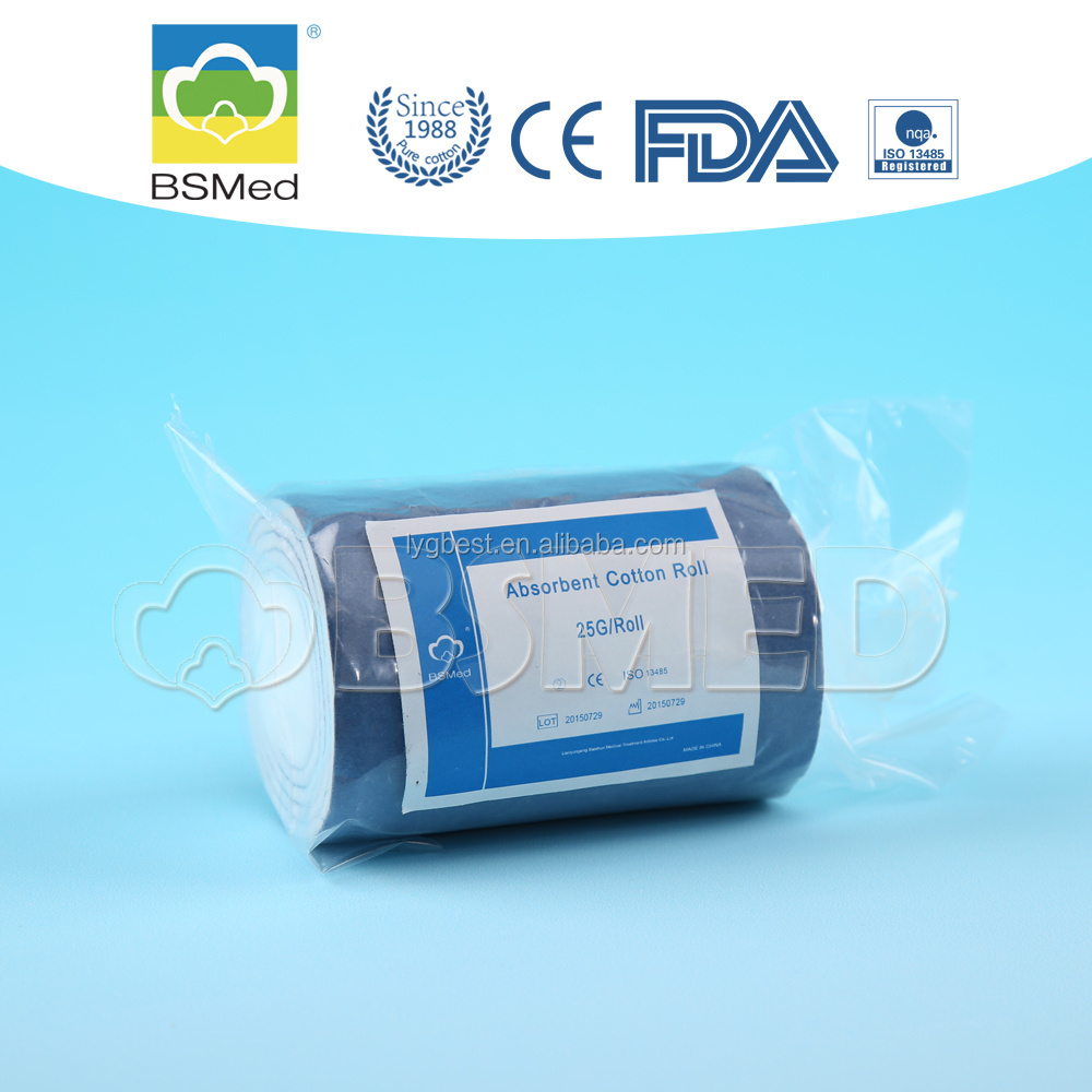 medical absorbent cotton wool, zigzag cotton wool, Disposable Surgical Items dental cotton roll