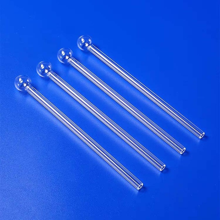 Acid-resistant alkali quartz glass BET sample tube quartz blowpipe with ball head