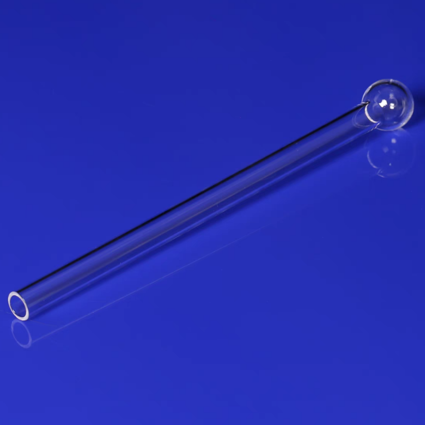 Acid-resistant alkali quartz glass BET sample tube quartz blowpipe with ball head