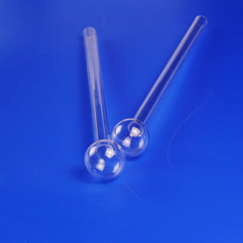 Acid-resistant alkali quartz glass BET sample tube quartz blowpipe with ball head