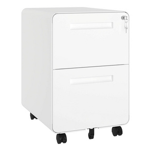 metal cabinets steel 2 drawers mobile pedestal portable storage movable durable wheels file cabinet