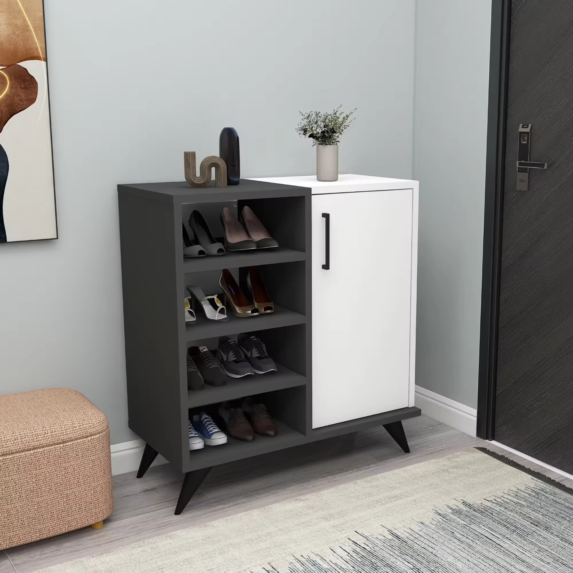 Wooden Indoor Furniture Shoe Cabinet Furniture Modern Shoes Cabinet Modern Wooden Furniture Storage