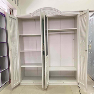 Almirah Designs 4 Doors Steel Cupboard For Clothes Metal Clothing Armable Hanger Almari Cabinet Locker Bedroom Wardrobe Closet