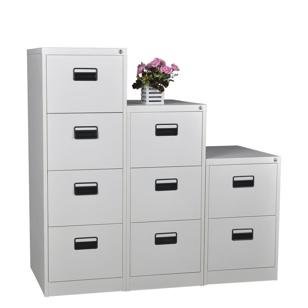 Knocked down structure high quality 4 drawer steel filing storage vertical file cabinet