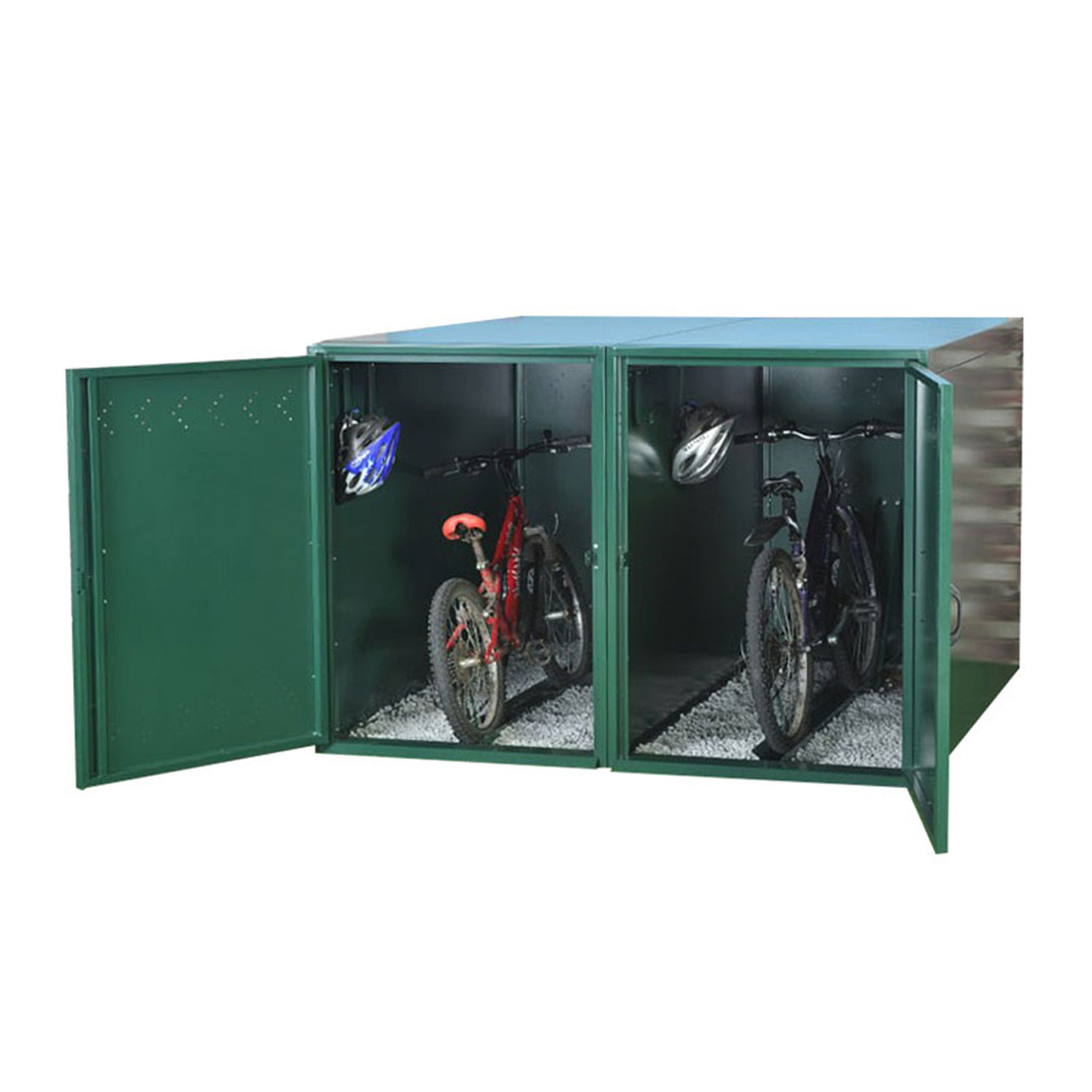 Factory Price Cheap Antirust Bike Storage Containers Metal Bike Locker Outdoor Furniture Iron 0.5-1.0mm RAL Color 5 Years