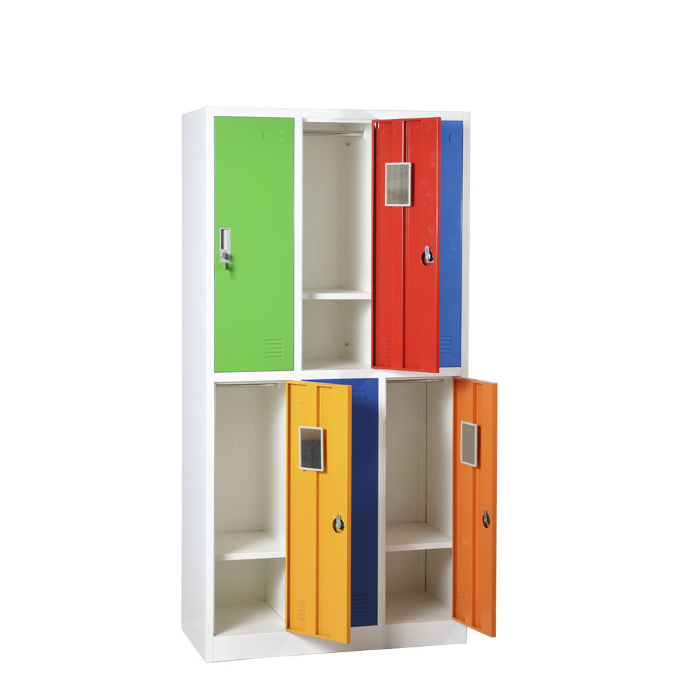 Top Quality New design 6 door lockers/stainless steel cupboard for clothes