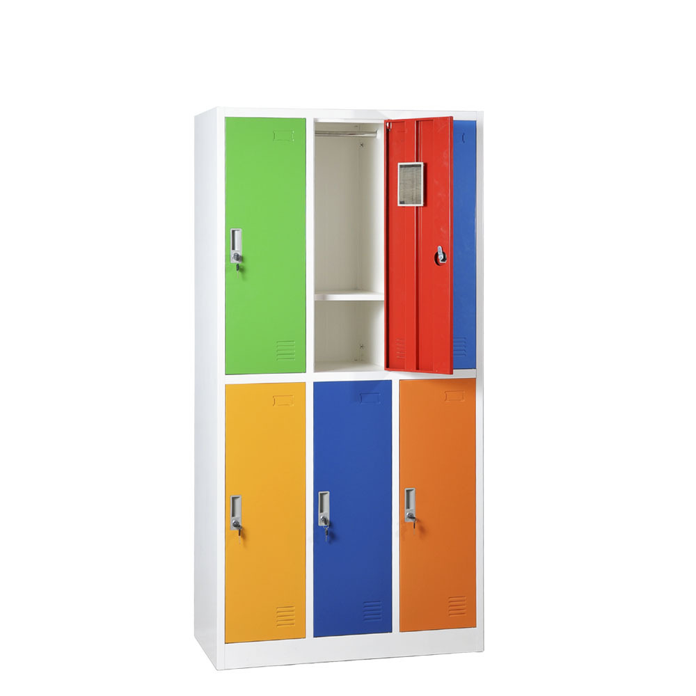 Top Quality New design 6 door lockers/stainless steel cupboard for clothes