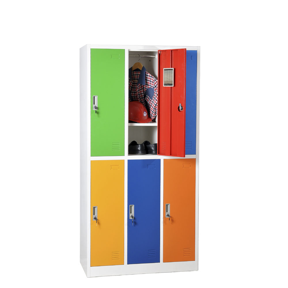 Top Quality New design 6 door lockers/stainless steel cupboard for clothes