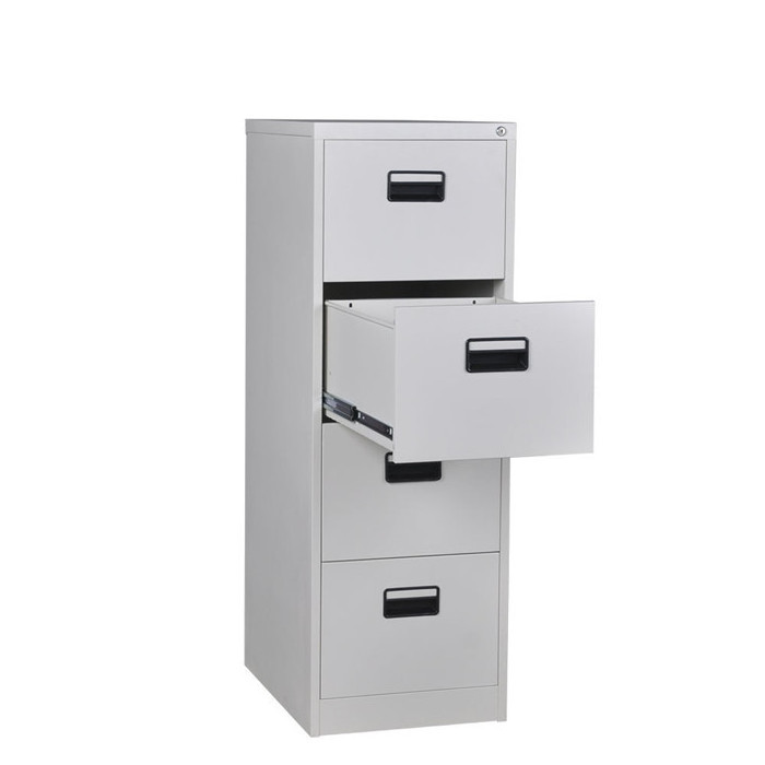 File Cabinet for Hanging Files Plastic Handle Vertical 4 Drawer file cabinet Tall Steel Classic Black Office Furniture