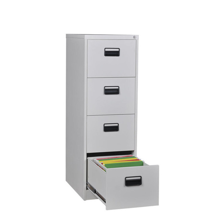 File Cabinet for Hanging Files Plastic Handle Vertical 4 Drawer file cabinet Tall Steel Classic Black Office Furniture