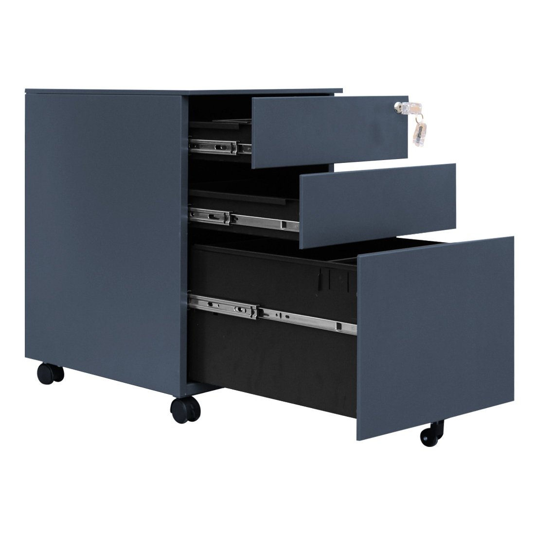 3 Drawers Metal Locking File Cabinet with Storage Removable File Cabinet for Home Office