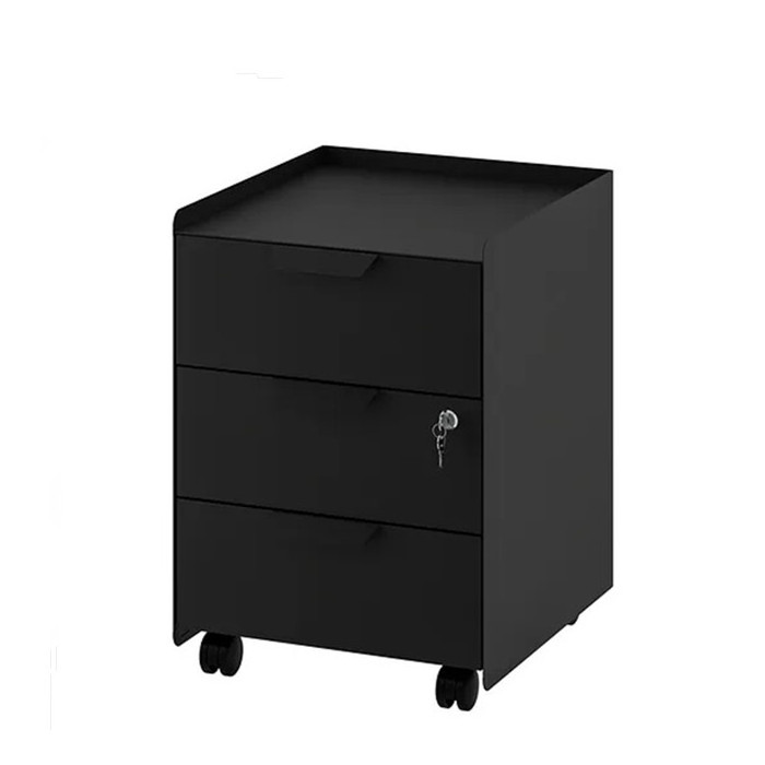 New Steel Drawer Unit w 3 Drawers on Castors Under Desk Storage Mobile Pedestal