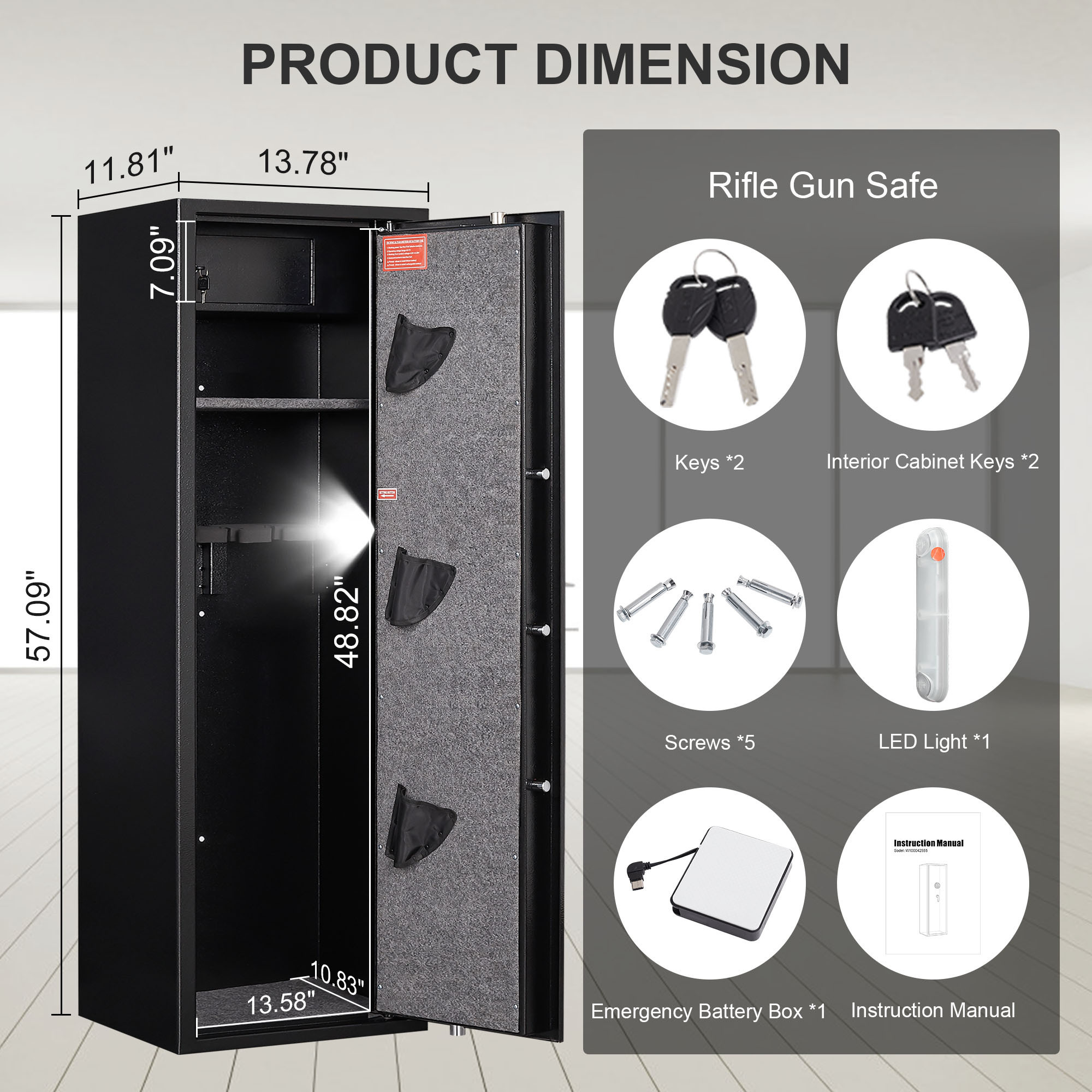 Electronic Digital Steel Gun Safe Safety Cabinet Steel Locker 4 5 Holder Racks With Small Cabinet Hidden Gun Safes