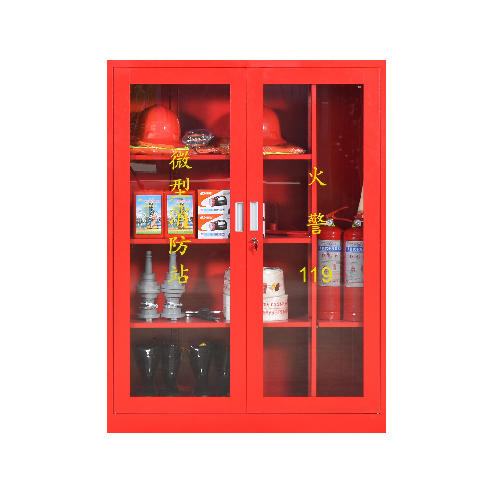 Steel fire extinguisher cabinet/box fire equipment protection cabinet factory supply customized