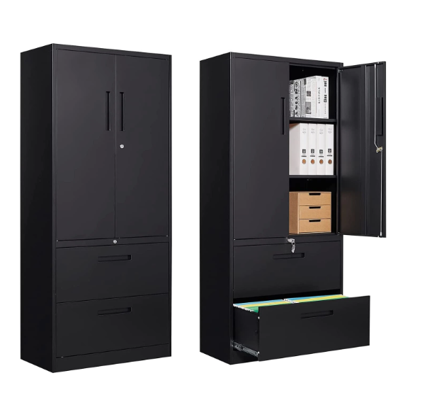 Metal File Cabinet with 2 Drawer Lockable Vertical Lateral Filing Storage Cabinet File Cabinet Office Furniture Contemporary