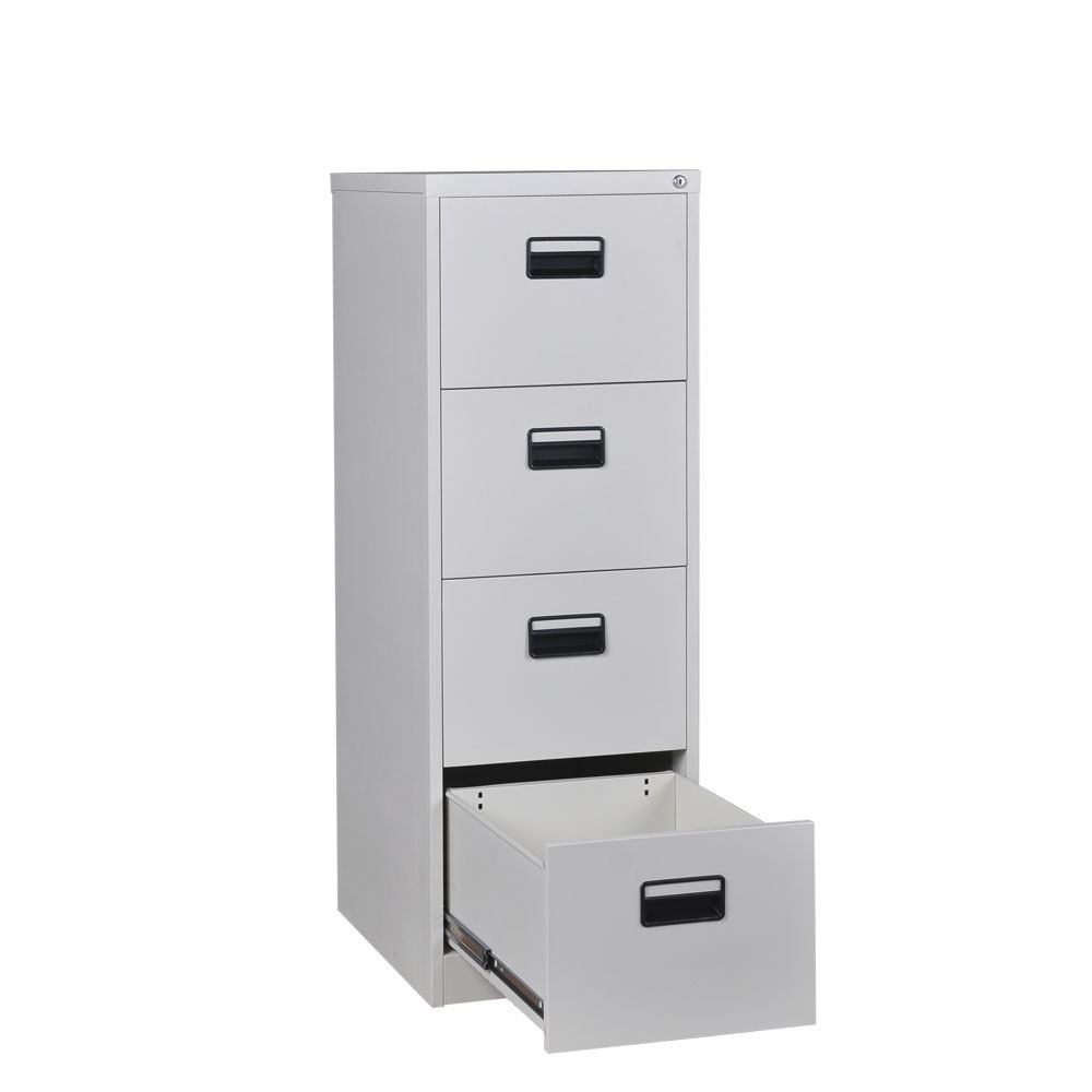 Knocked down structure high quality 4 drawer steel filing storage vertical file cabinet