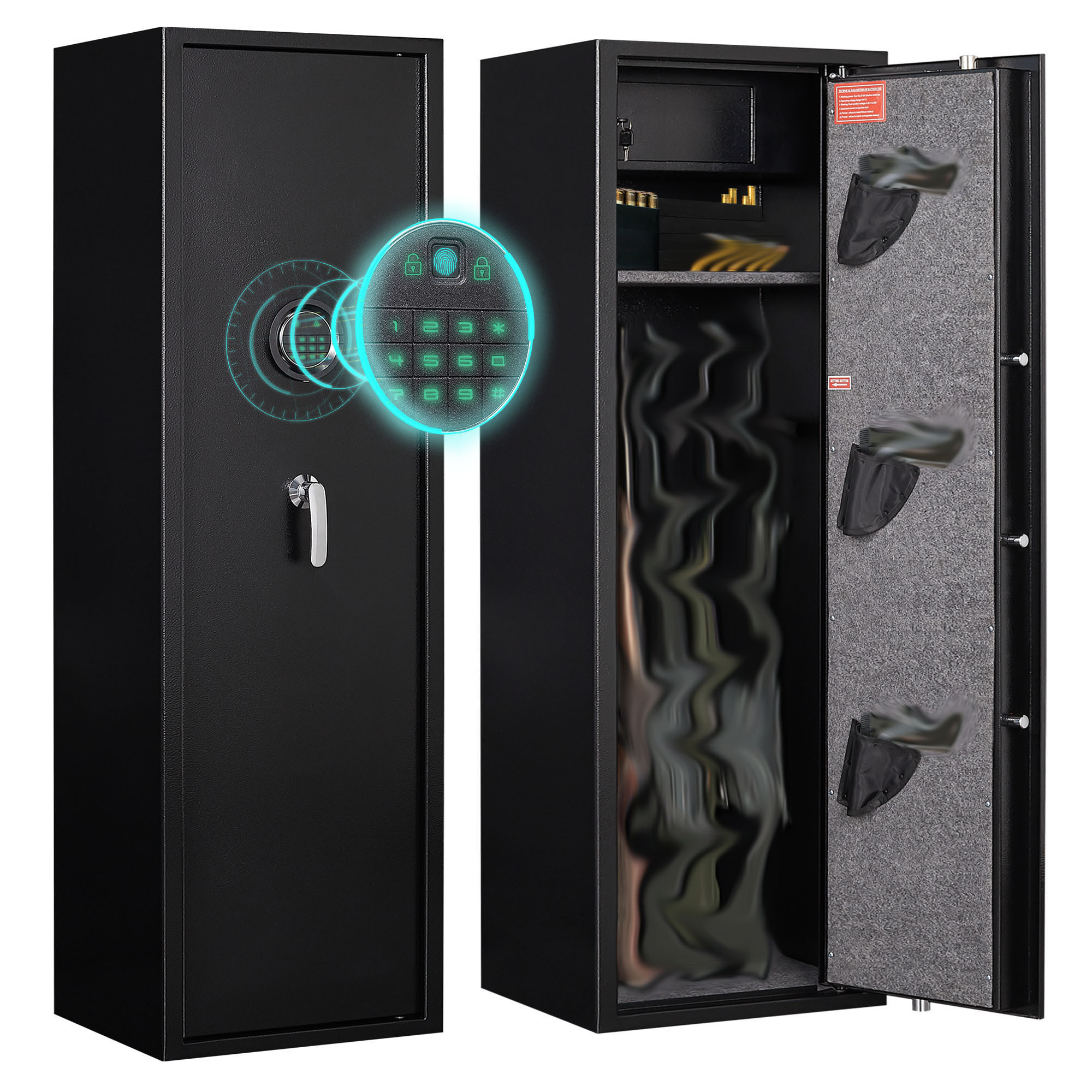 Electronic Digital Steel Gun Safe Safety Cabinet Steel Locker 4 5 Holder Racks With Small Cabinet Hidden Gun Safes