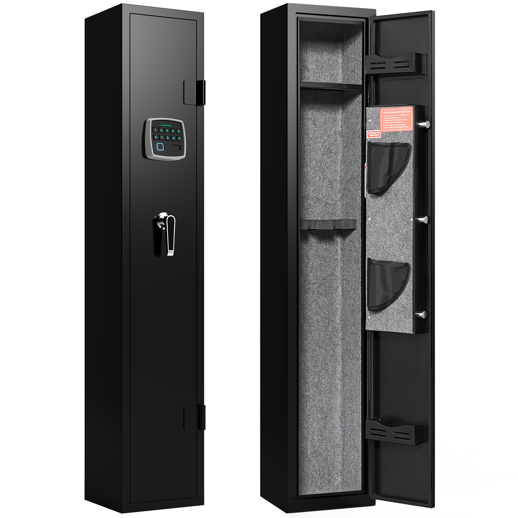 Large Gun Safe Steel Metal Electronic Fireproof Vault Biometric Case Fingerprint Hidden Safe Gun Cabinet