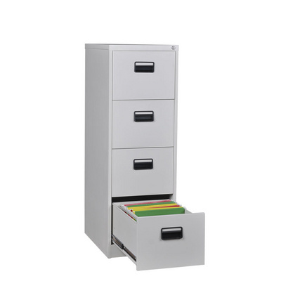 Knocked down structure high quality 4 drawer steel filing storage vertical file cabinet