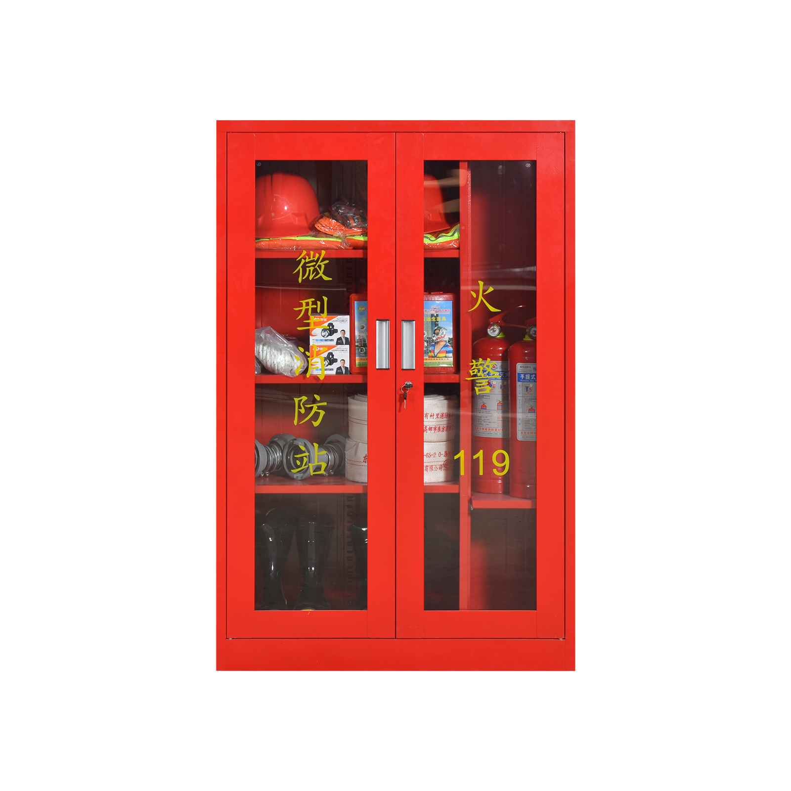 Steel fire extinguisher cabinet/box fire equipment protection cabinet factory supply customized