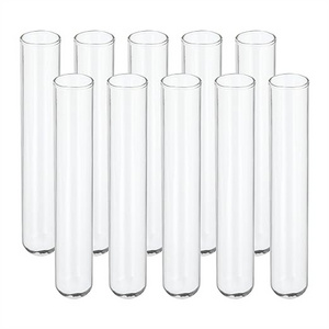 Customized One End Round Bottom Quartz Glass Tube silica quartz flask oil burner glass pipes for lab