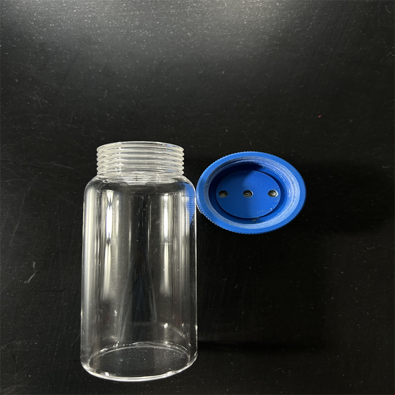 Heat Resistant Customized Quartz Reagent Bottles Thread Bottles Sample Bottles