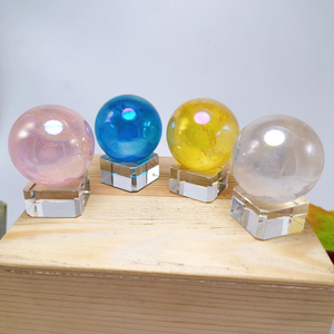 4pcs aura clear quartz cirtine quartz aura rose quartz healing crystals crystals healing stones angle aura spheres