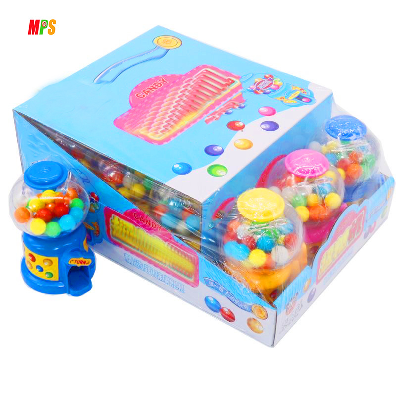 Custom funny small candy dispenser mini gumball machine sweet candy toy for kids