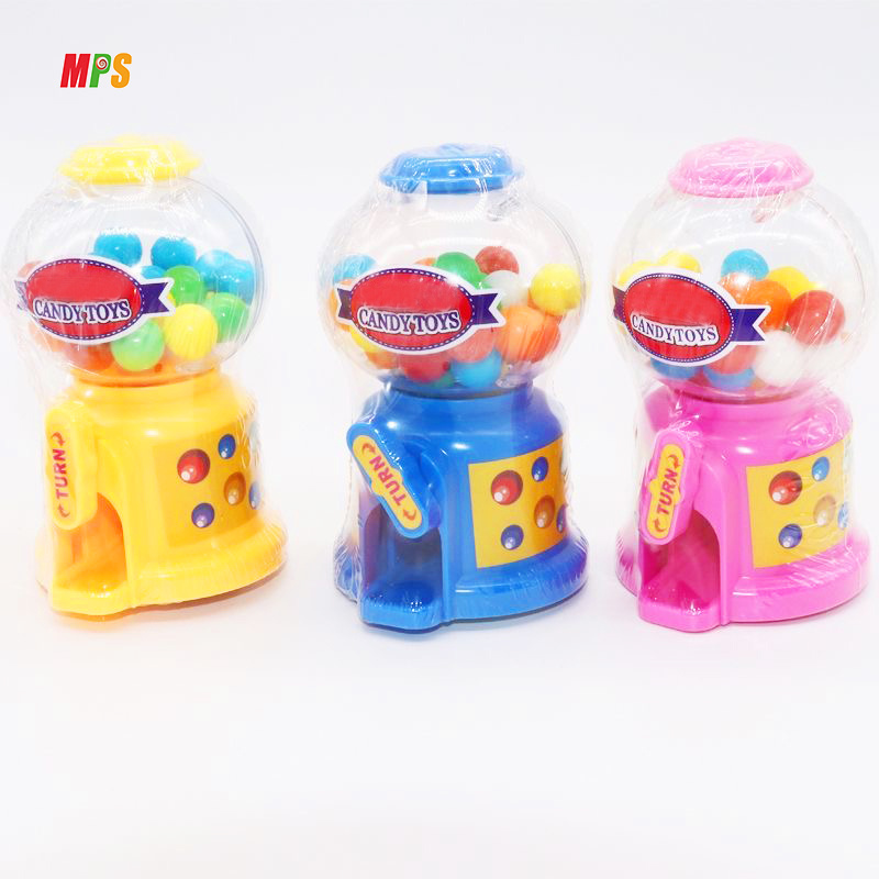 Custom funny small candy dispenser mini gumball machine sweet candy toy for kids