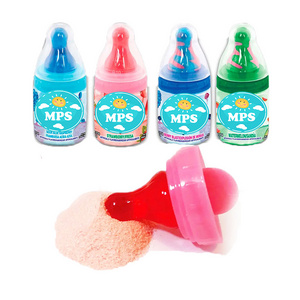 Hard Confections Bombom Pacifier Lolly Baby Dip Candy Dippers Raspberry Flavor Sour Powder Candy and Pacifier Candy Pop