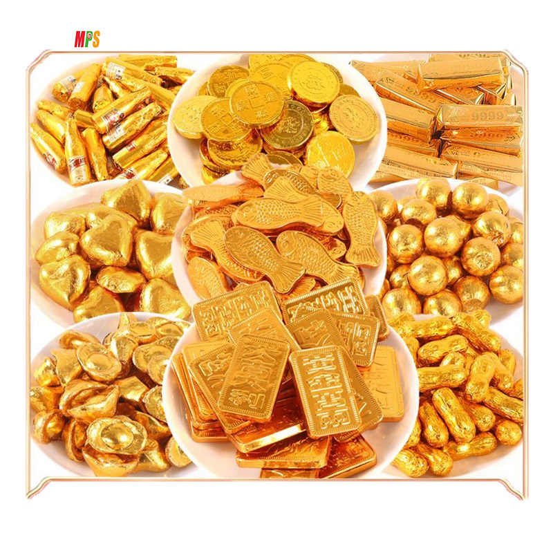 Candy Direct Supplier Wholesale Coins And Gold Tissue Chocolate Halal Children Chocolate Coin