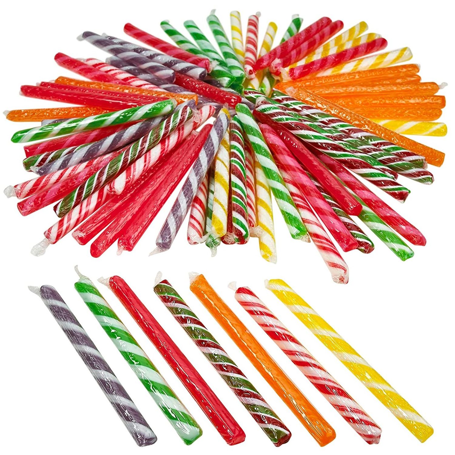 OEM Candy Cane Manufacturer Wholesale Halal Candy and Sweet Twist Swirl Multicolour Christmas Lollipop